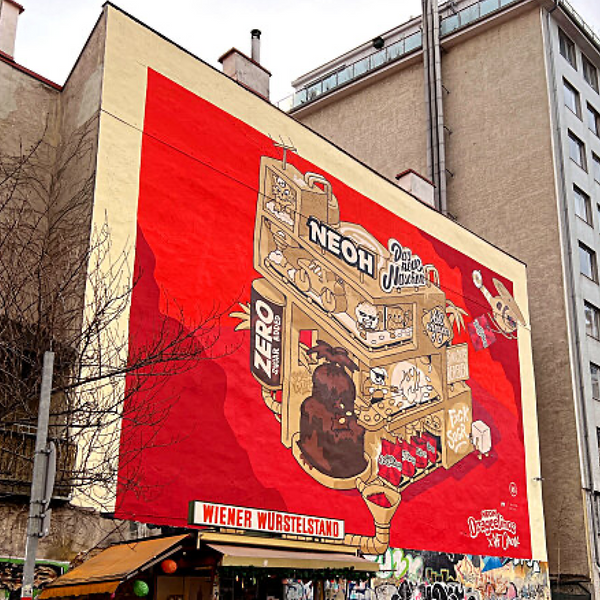Kreative NEOH-Streetart in der Wiener Josefstadt – NEOH
