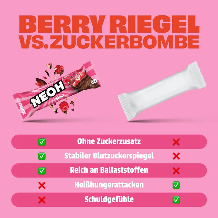 Berry Riegel - NEOH zuckerfreie Schokolade