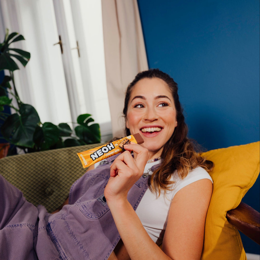 Caramel Nuts Riegel - NEOH zuckerfreie Schokolade