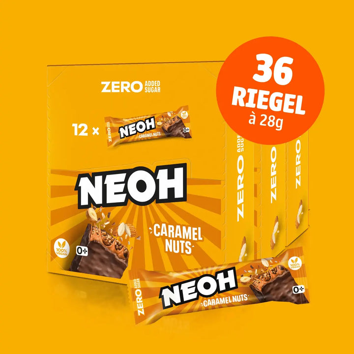 Caramel Nuts Riegel - NEOH zuckerfreie Schokolade #marketing