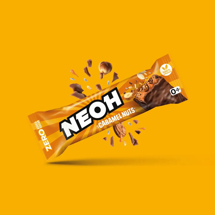 Caramel Nuts Riegel - NEOH zuckerfreie Schokolade