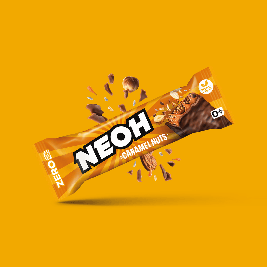 Caramel Nuts Riegel - NEOH zuckerfreie Schokolade