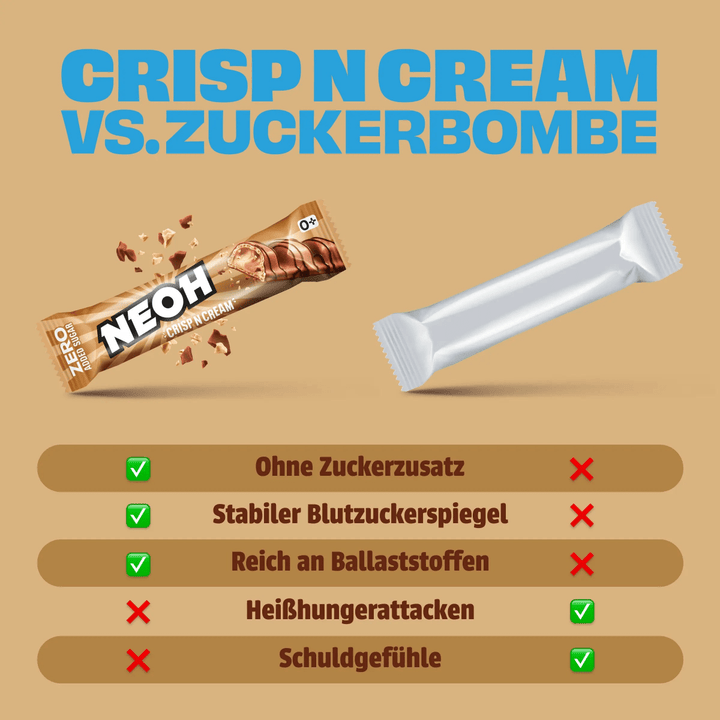 CRISP N CREAM - NEOH zuckerfreie Schokolade
