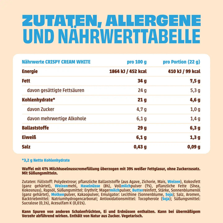 CRISPY CREAM WHITE - NEOH zuckerfreie Schokolade