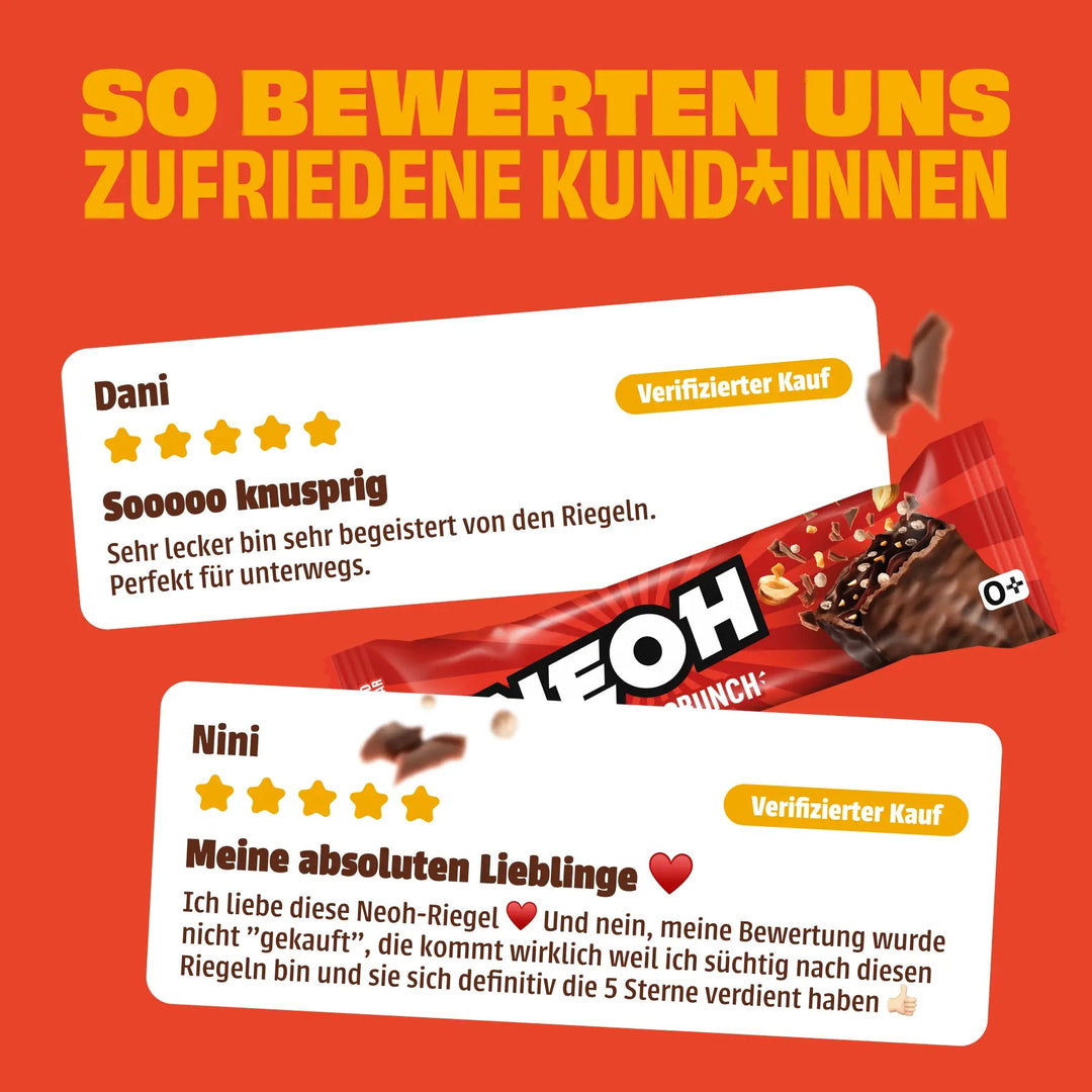 Crunch Riegel - NEOH zuckerfreie Schokolade