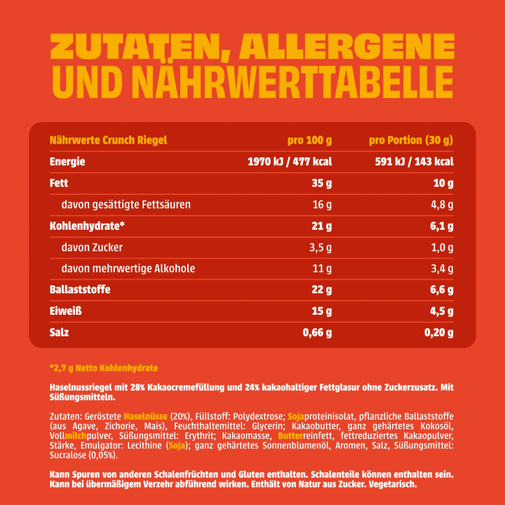 Crunch Riegel - NEOH zuckerfreie Schokolade