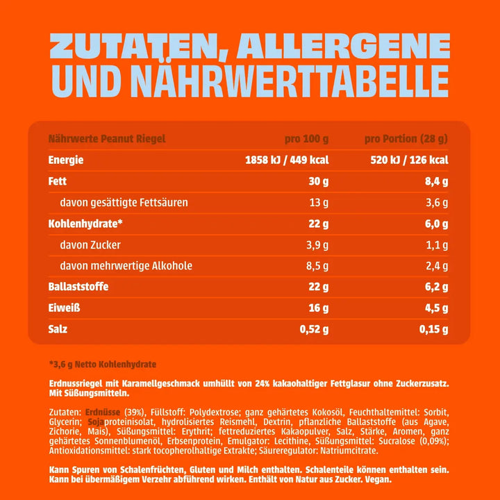 Peanut Riegel - NEOH zuckerfreie Schokolade